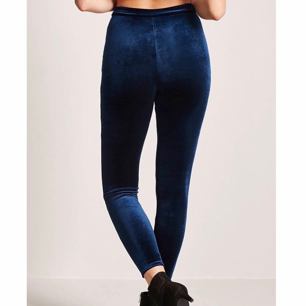 Forever 21 Blue Velvet Pants